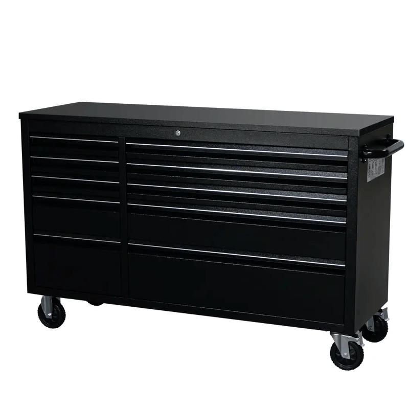 55 inch Black 10 Drawer Work Bench tool chest Tool Box Chest Cabinet by Kiwi Grab