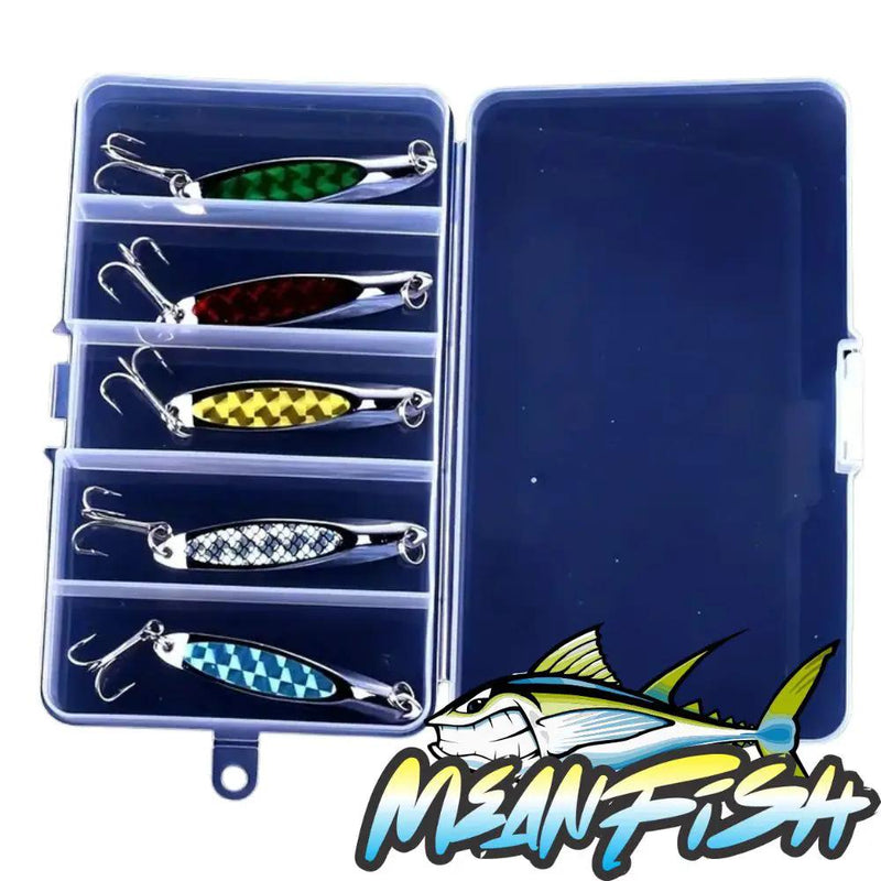 5 Fishing Lures With Mini Tackle Box by NZ Diver