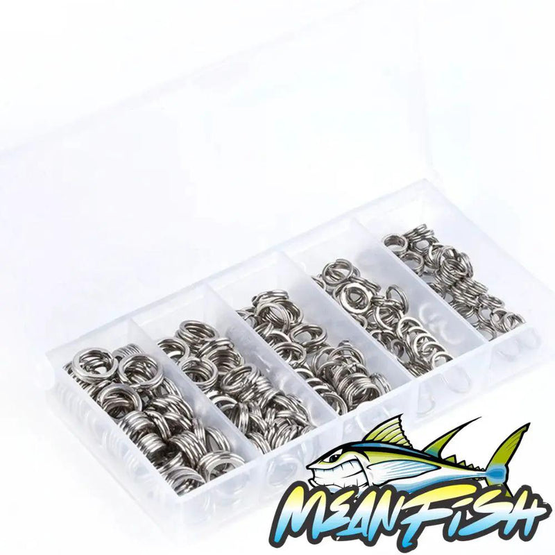 200pcs Stainless Steel Fishing Split Rings by NZ Diver