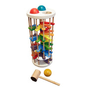 Pound a Ball Tower - QToys | Wooden Toy NZ by Curious Moonbeam