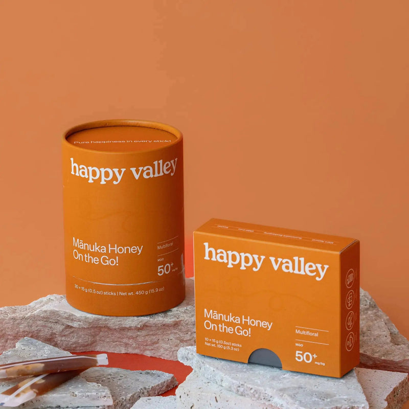 Honey Packets - On the Go Multifloral Manuka MGO 50+ Manuka Honey Sticks by Happy Valley Honey