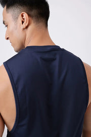 Urban Deep Arm Tank Navy by Fuaark Nz