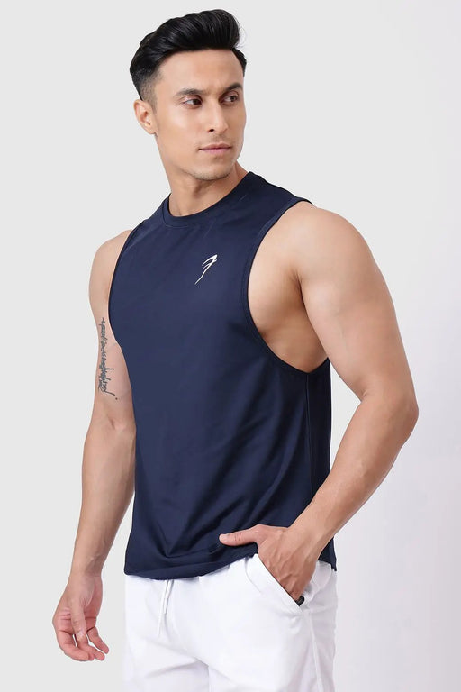 Urban Deep Arm Tank Navy by Fuaark Nz