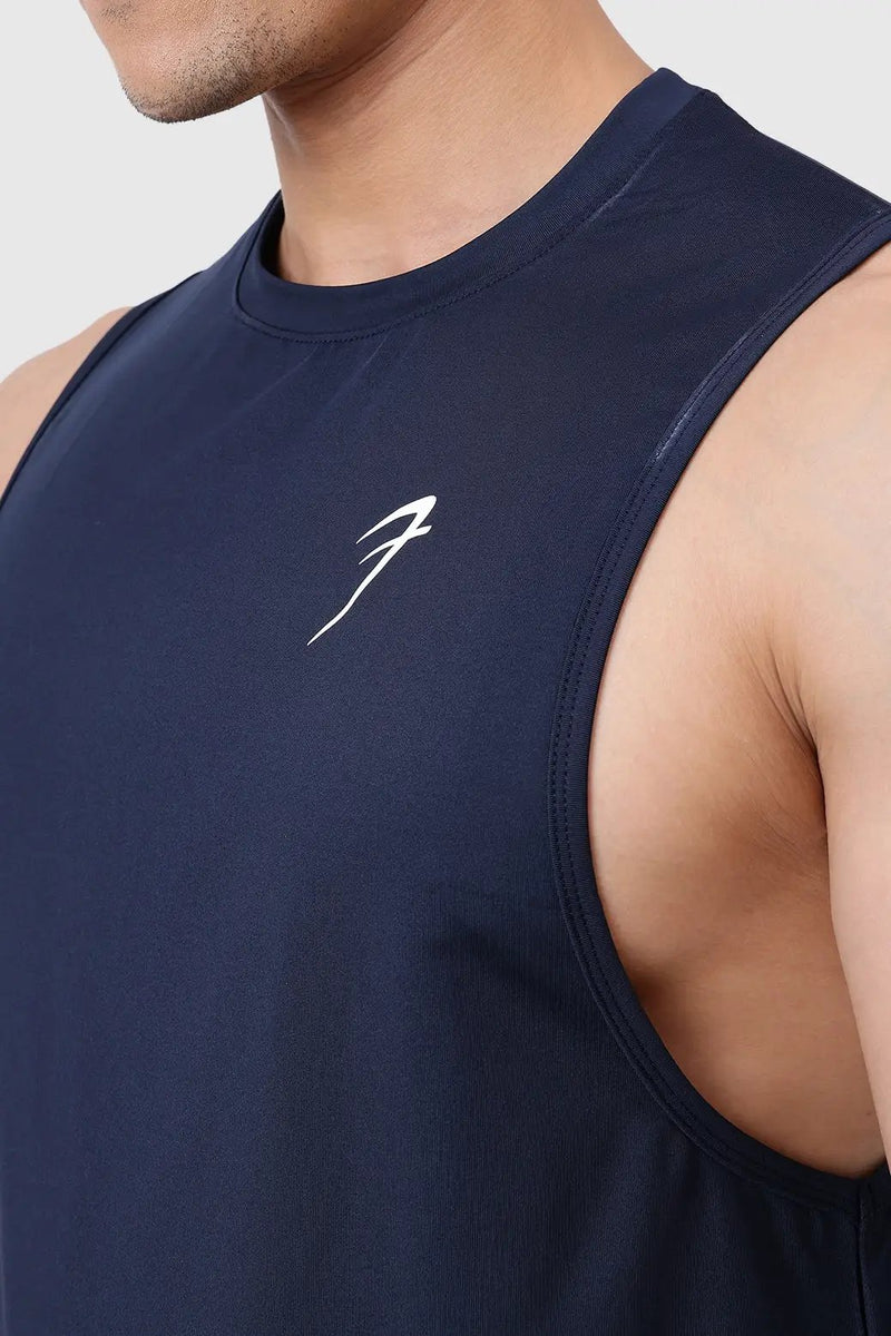 Urban Deep Arm Tank Navy by Fuaark Nz