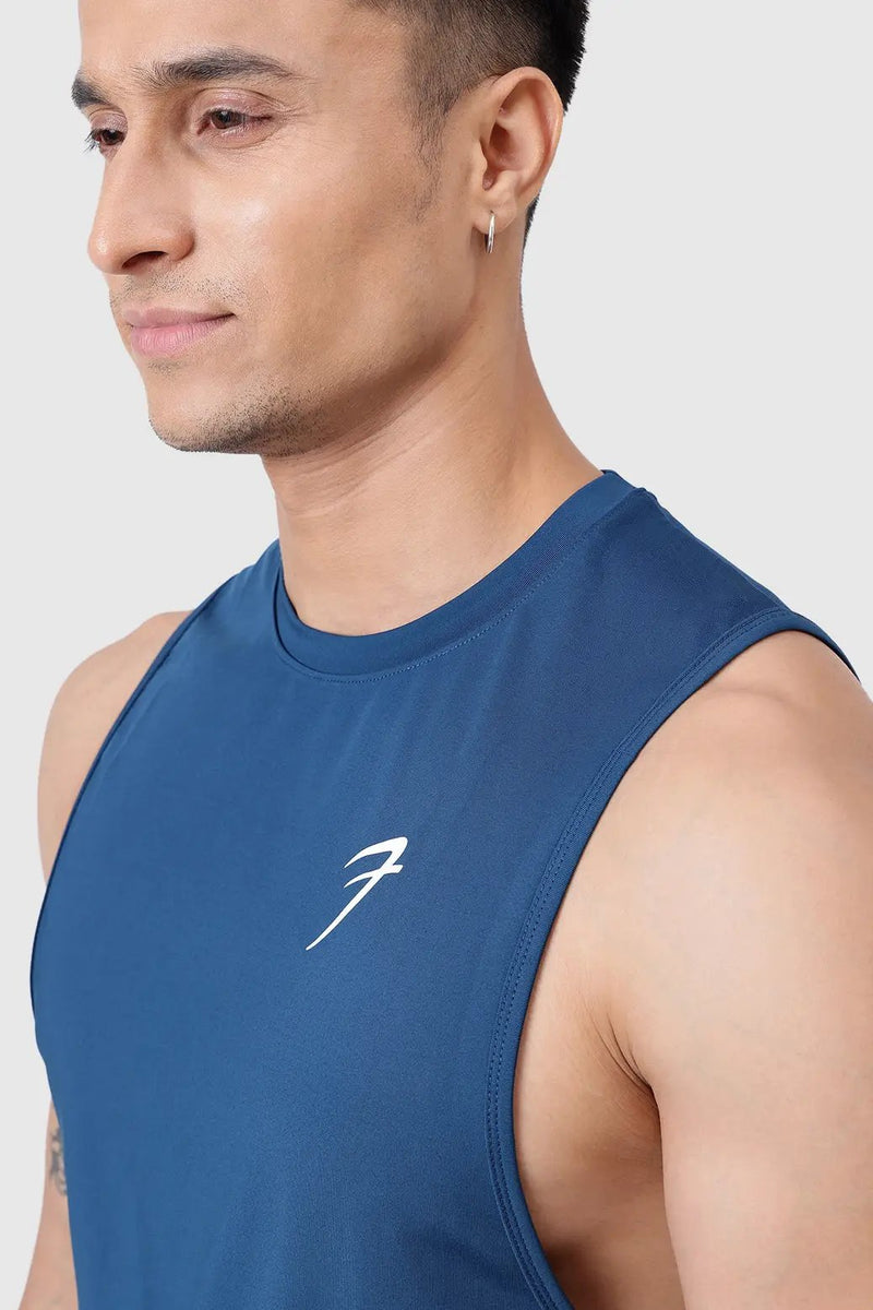 Urban Deep Arm Tank Teal by Fuaark Nz