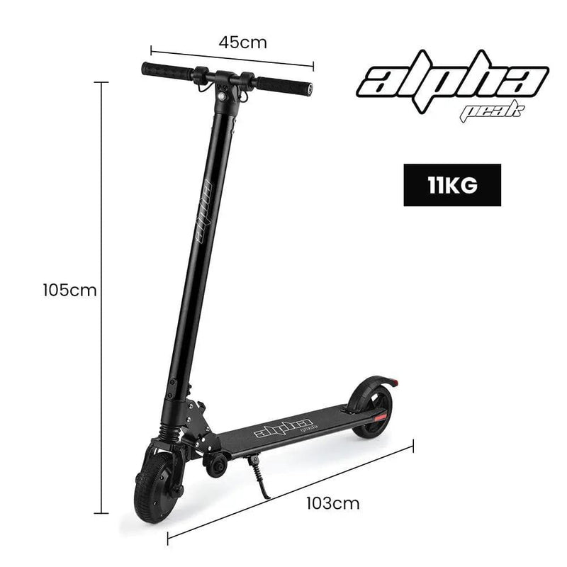 SportZone.co.nz Sports & Fitness > Scooters, Hoverboards & Accessories > Electric Scooters ALPHA Peak 300W Electric Scooter 10Ah Suspension Adults & Teens Black ALPHA Peak 300W Electric Scooter 10Ah Suspension Adults & Teens Black