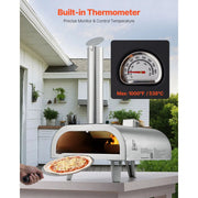 SportZone.co.nz Home & Garden > BBQ > BBQs & Accessories 12 Inch Outdoor Wood Fired Pizza Oven Portable With Thermometer And Carry Bag 12 Inch Portable Wood Fired Pizza Oven With Carry Bag