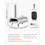 SportZone.co.nz Home & Garden > BBQ > BBQs & Accessories 12 Inch Outdoor Wood Fired Pizza Oven Portable With Thermometer And Carry Bag 12 Inch Portable Wood Fired Pizza Oven With Carry Bag