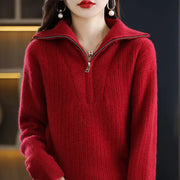 Women's 100% Merino Wool Thick Turtleneck Sweater - Zipper Front, Loose Fit | Winter Warmth by Mead's Supply & Equipment Outfitters limited