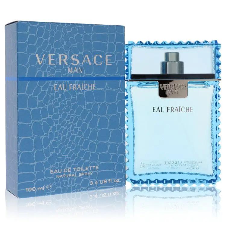 Versace Man Eau Fraiche Eau De Toilette Spray (Blue) by Versace 100 ml by Brands HD