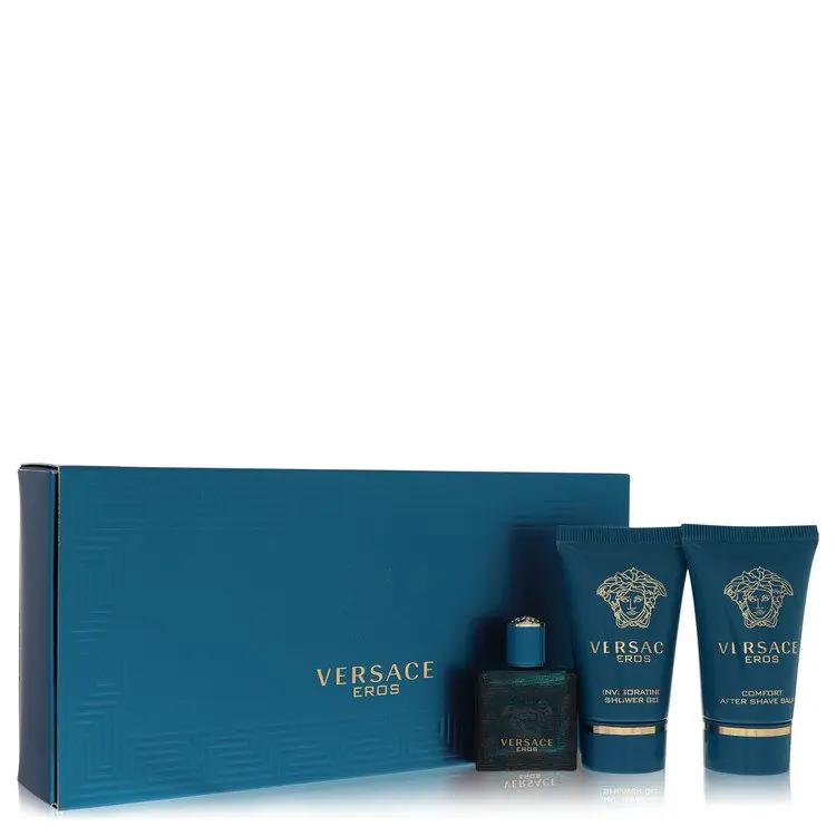 Brands HD Gift Set - .17 oz Mini EDT + .8 oz Shower Gel + .8 oz After Shave Balm Versace Eros Gift Set - .17 oz Mini EDT + .8 oz Shower Gel + .8 oz After Shave Balm by Versace -- Versace Eros Gift Set - .17 oz Mini EDT + .8 oz Shower Gel + .8 oz After Shave Balm by Versace --