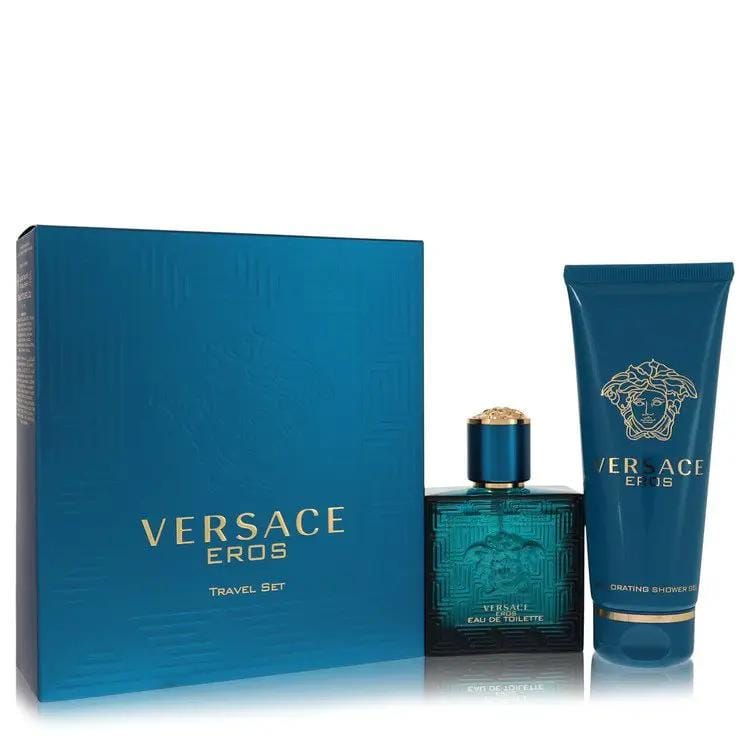 Brands HD Gift Set - 1.7 oz Eau De Toilette Spray + 3.4 oz Shower Gel Versace Eros Gift Set - 1.7 oz Eau De Toilette Spray + 3.4 oz Shower Gel by Versace -- Versace Eros Gift Set - 1.7 oz Eau De Toilette Spray + 3.4 oz Shower Gel by Versace --