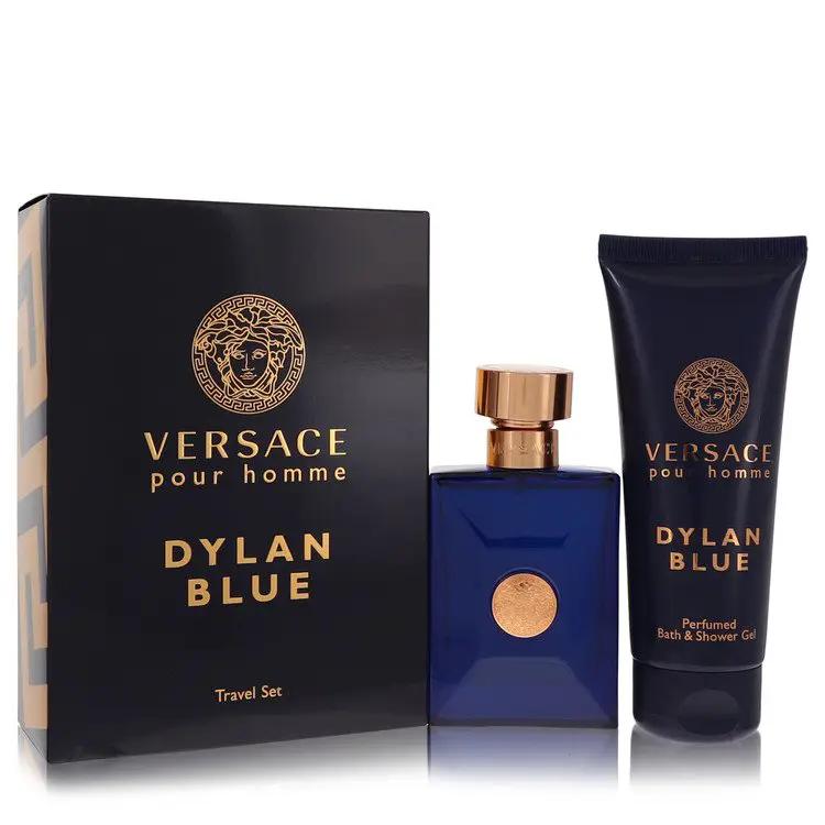 Versace Pour Homme Dylan Blue Gift Set - 2 piece Travel Set includes 1.7 oz Eau de Toilette Spray + 3.4 oz Shower Gel by Versace -- by Brands HD