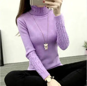 Women's Wool High Neck Fashion Sweater - Slim Fit, Long Sleeves | Winter Warmth by Mead's Supply & Equipment Outfitters limited