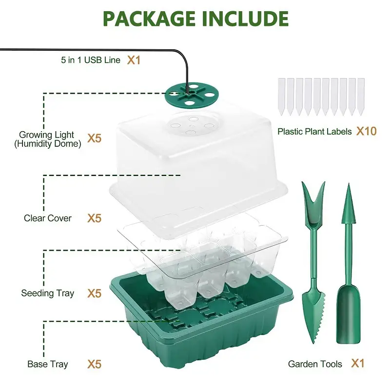 Heightened Seedling Tray Kit with Light by salelink.co.nz