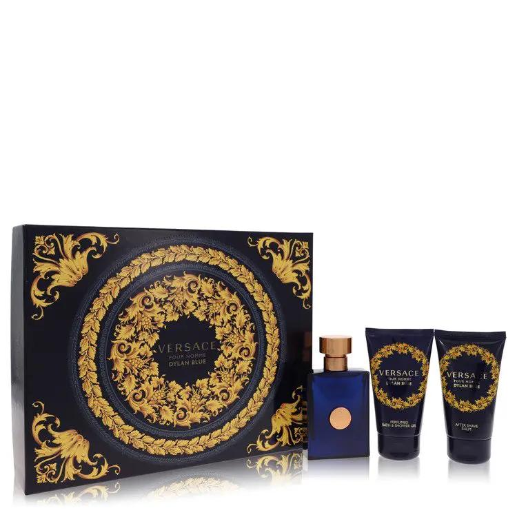 Versace Pour Homme Dylan Blue Gift Set - 1.7 oz Eau De Toilette Spray + 1.7 oz After Shave Balm + 1.7 oz Shower Gel by Versace -- by Brands HD