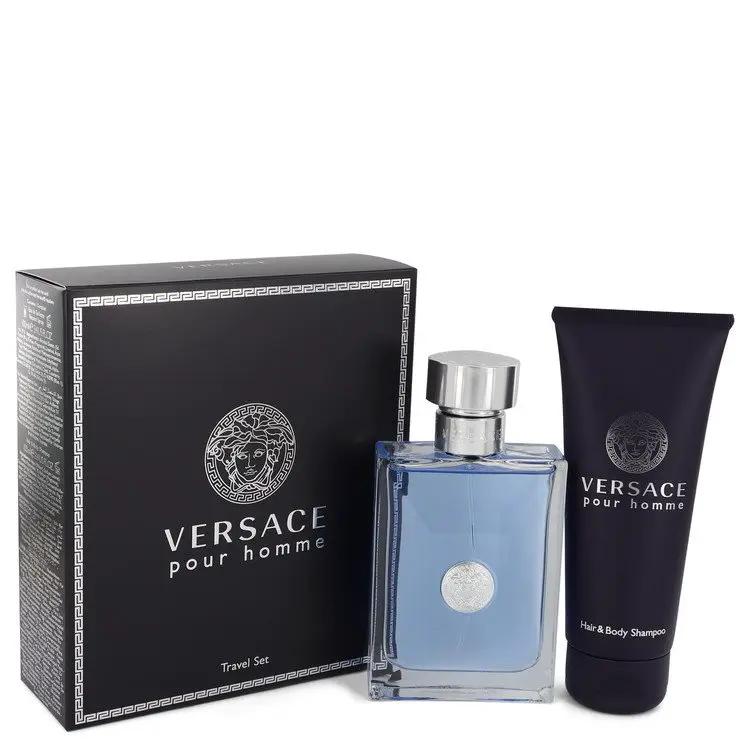 Brands HD Gift Set - 3.4 oz Eau De Toilette Spray + 3.4 oz Shower Gel Versace Pour Homme Gift Set - 3.4 oz Eau De Toilette Spray + 3.4 oz Shower Gel by Versace -- Versace Pour Homme Gift Set - 3.4 oz Eau De Toilette Spray + 3.4 oz Shower Gel by Versace --