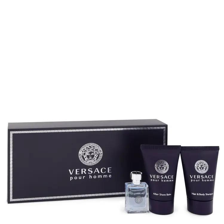Brands HD Gift Set - .17 oz Mini EDT + .8 oz After Shave Balm + .8 oz Hair + Body Shampoo Versace Pour Homme Gift Set - .17 oz Mini EDT + .8 oz After Shave Balm + .8 oz Hair + Body Shampoo by Versace -- Versace Pour Homme Gift Set - .17 oz Mini EDT + .8 oz After Shave Balm + .8 oz Hair + Body Shampoo by Versace --