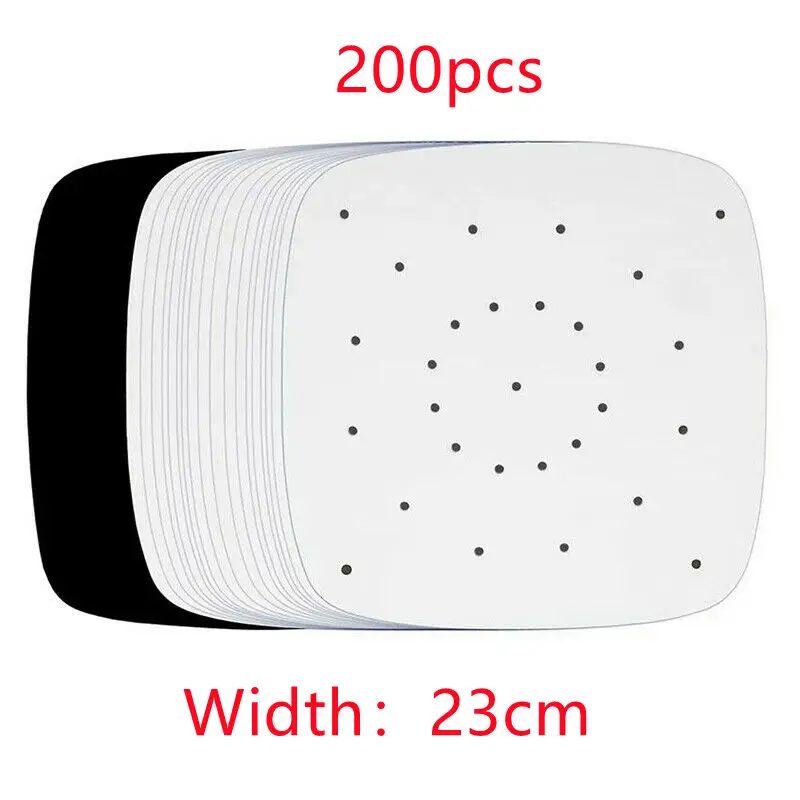 200pcs Air Fryer Liners Perforated Parchment Paper Square Non-stick by salelink.co.nz