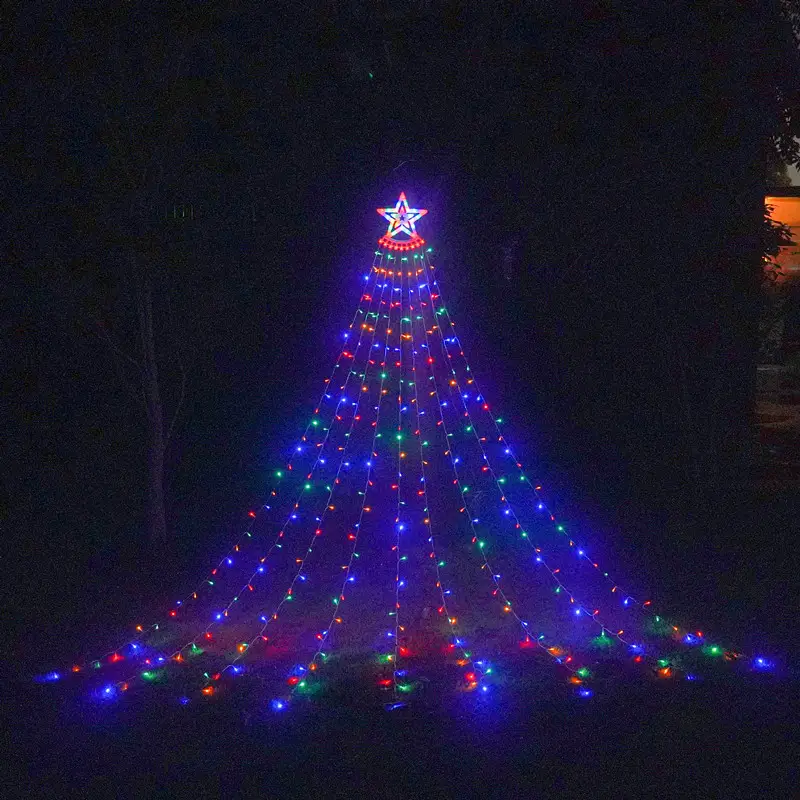 Solar Light Waterfall Light Christmas Lights by salelink.co.nz
