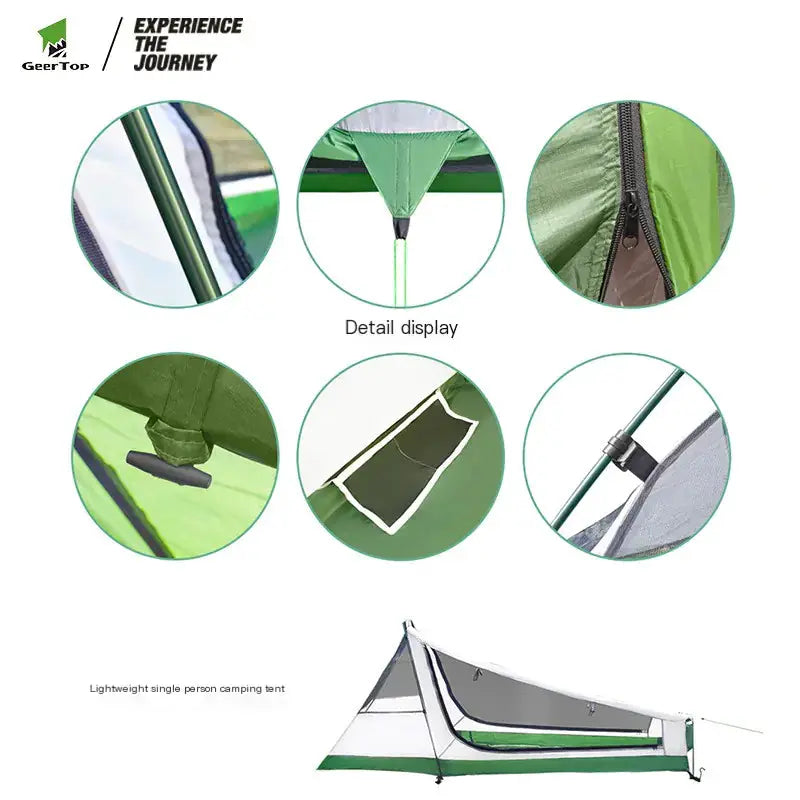 New Waterproof Pyramid Tent for Outdoor Camping - Single Person Lightweight Shelter by Mead's Supply & Equipment Outfitters limited
