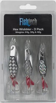 Fishtech Hex Wobbler Fishtech Hex Wobbler Multi Pack 24g 32g 42g Fishtech Hex Wobbler Multi Pack 24g 32g 42g