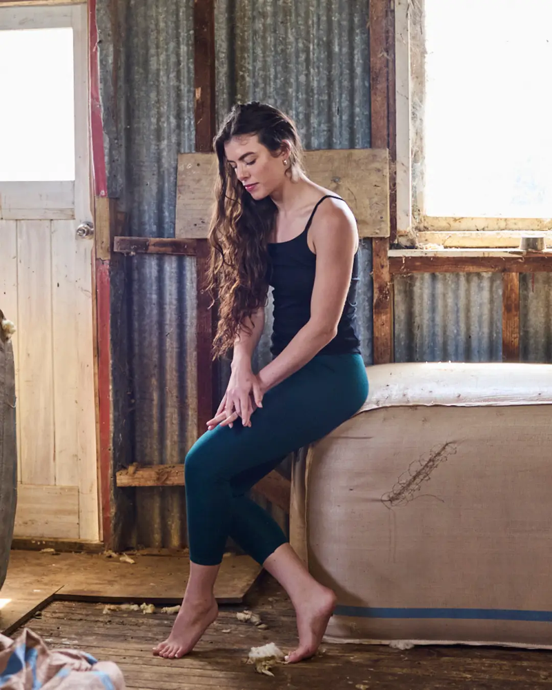 Women's Base Pant - 100% Merino Wool, Pine Green by Merino 365 NZ