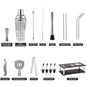 17 PCS Cocktail Shaker Set by salelink.co.nz