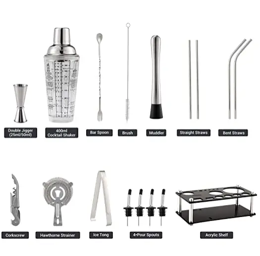 17 PCS Cocktail Shaker Set by salelink.co.nz