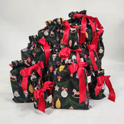 Waste Free Celebrations Fabric Gift Bags Folk Julepynt (Reusable Gift Bag Set) Folk Julepynt (Reusable Gift Bag Set)