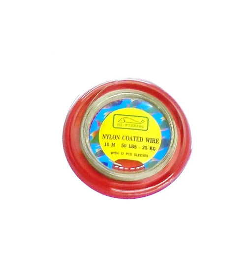 Coated Stainless Steel Fishing Wire inc Crimps - 100Lb x 10m by NZ Diver