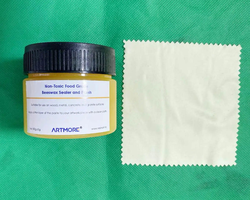 Non-Toxic Food Grade Beeswax Sealer For Sealing Jesmonite, Aqua Resin, Bramblier And Pro Cast - Include 1x Cloth by Resin Art NZ