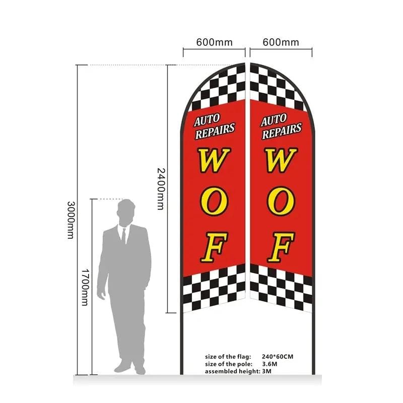dealonline.co.nz dealonline.co.nz WOF - Pre-print Double Sided Feather Banner Flag Business Commersial 3M WOF - Pre-print Double Sided Feather Banner Flag Business Commersial 3M