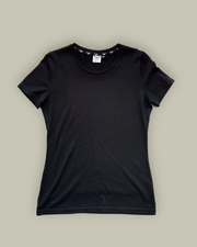Women's Crew T-Shirt - 100% Merino Wool, Black by Merino 365 NZ