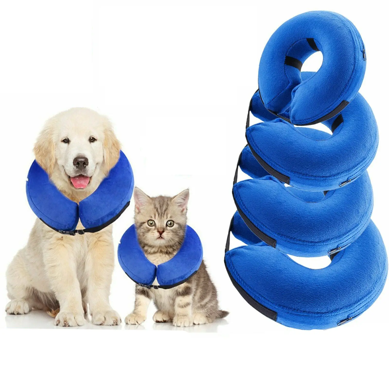 Pet Dog Inflatable Cone Collar Medical Wound Soft S by salelink.co.nz