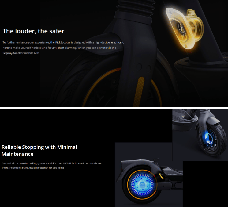 Kiwi eRide Kiwi eRide Segway Ninebot G2 MAX Electric Scooter Segway Ninebot G2 MAX Electric Scooter