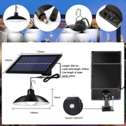 Solar Powered Hanging Pendant Light Garden Outdoor Patio Shed LED Lamp Lighting by salelink.co.nz