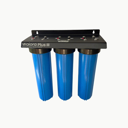 Waimana Waiora Plus III 20" Jumbo Triple Filter Housing Set - 3 Stage Whole House, Housing Only, Rainwater or Mains NZ by Filtration Station NZ