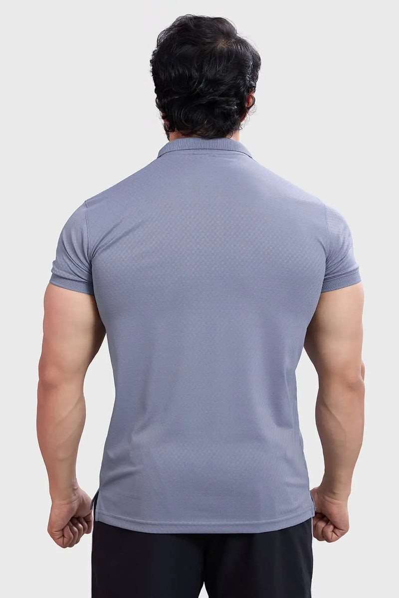 Wave Polo T-shirt Grey by Fuaark Nz