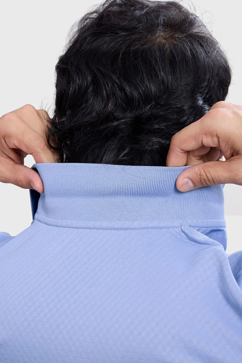Wave Polo T-shirt Light Blue by Fuaark Nz