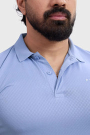 Wave Polo T-shirt Light Blue by Fuaark Nz