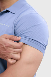 Wave Polo T-shirt Light Blue by Fuaark Nz
