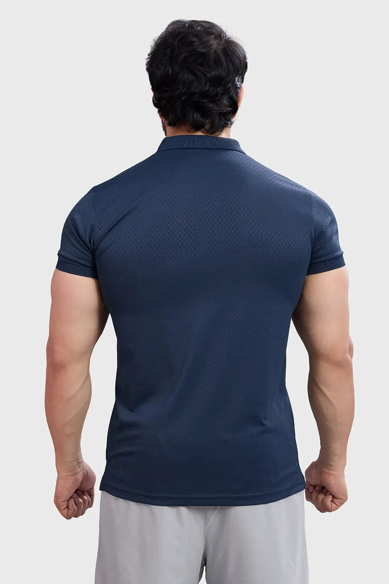Wave Polo T-shirt Navy by Fuaark Nz