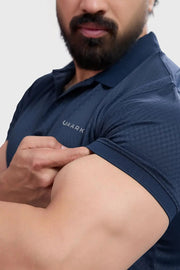 Wave Polo T-shirt Navy by Fuaark Nz