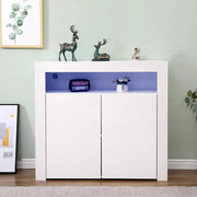Panana' 2-door Side Cabinet with LED light (7colors) by sue-e furniture