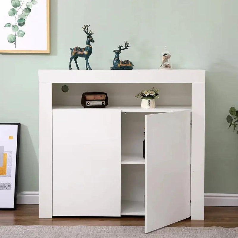 Panana' 2-door Side Cabinet with LED light (7colors) by sue-e furniture
