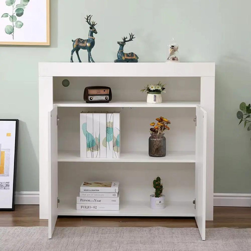 Panana' 2-door Side Cabinet with LED light (7colors) by sue-e furniture