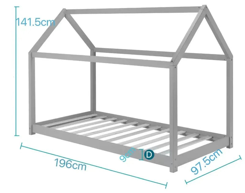 'Hannigan' Kid Bed Frame White Single by sue-e furniture