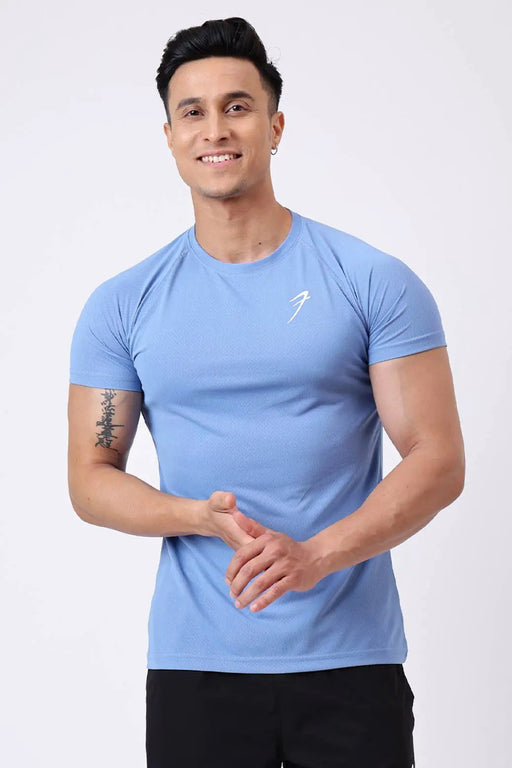 Slate T-shirt Light Blue by Fuaark Nz