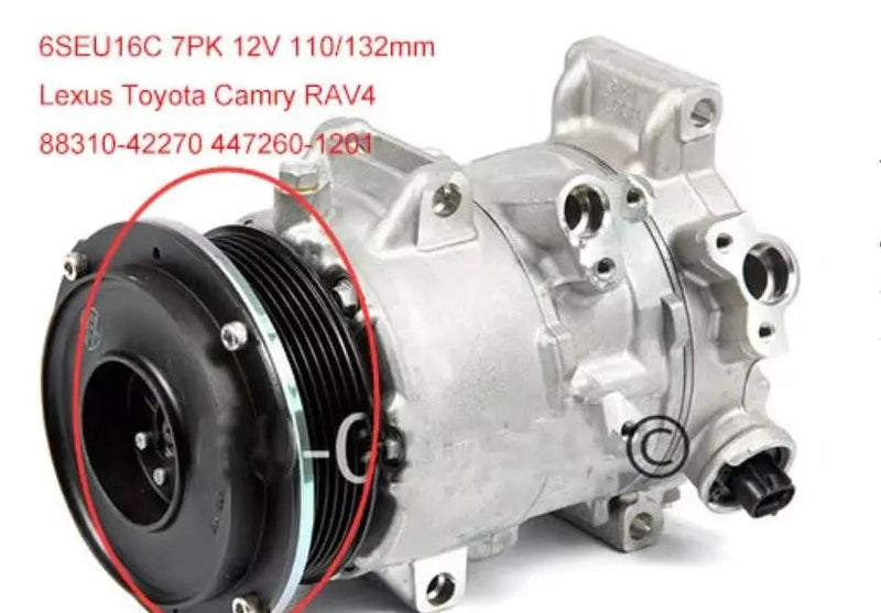 6SEU16C AC Compressor Clutch Kit For Toyota 110MM 88310-2F030;88310-42270;88310-42270, 88320-07110 by JBH AUTO PARTS